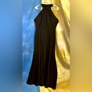 Elegant Black Halter Neck Dress